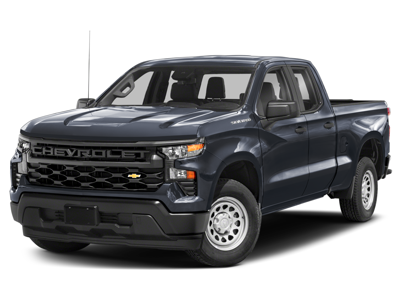 2024 Chevrolet Silverado 1500 WT in Slate Gray Metallic — front three-quarter view