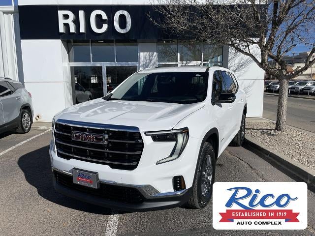 2026 GMC Acadia Elevation in Summit White — front three-quarter view