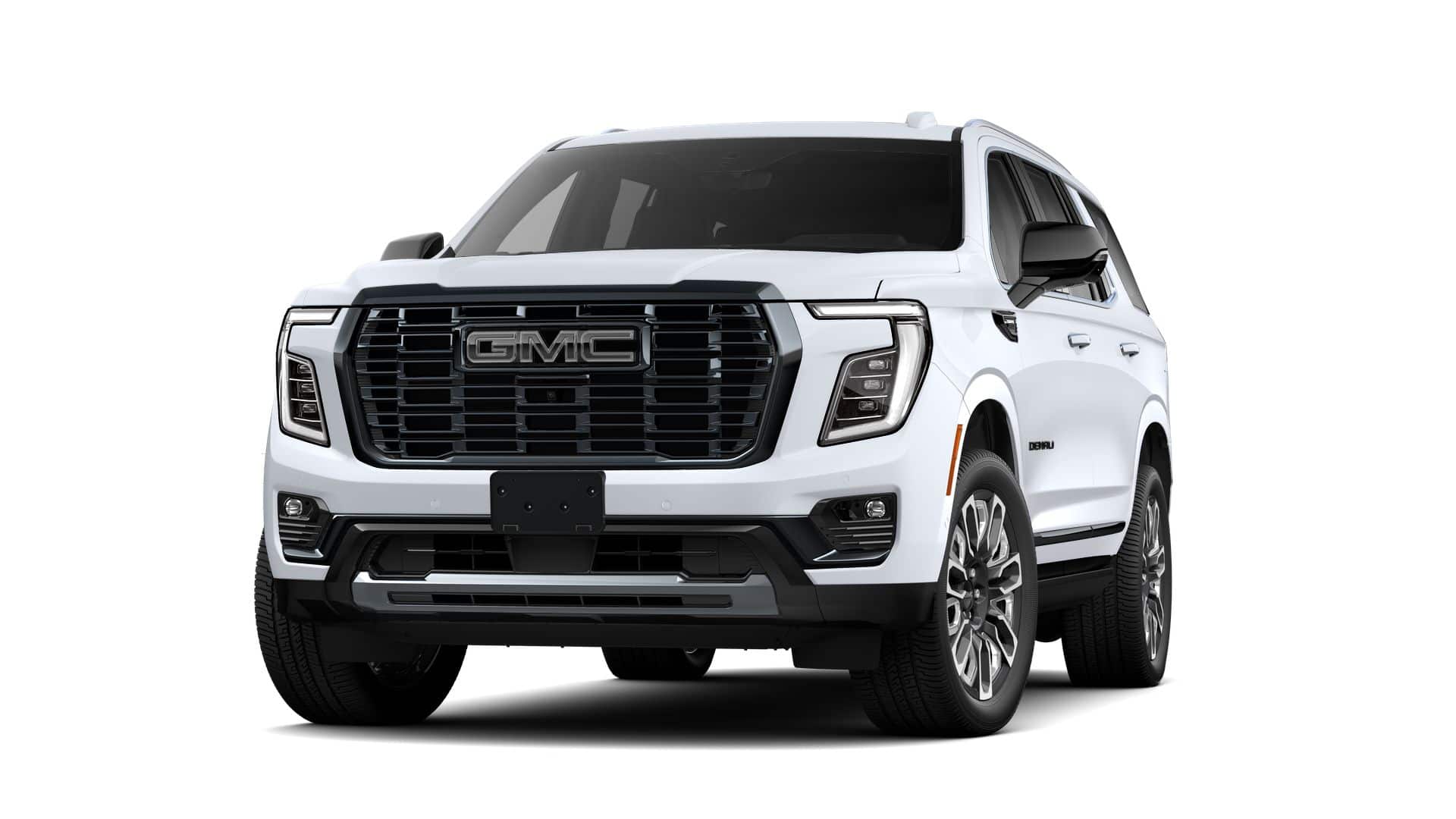2026 GMC Yukon Denali Ultimate in Glacier White Tricoat — front three-quarter view