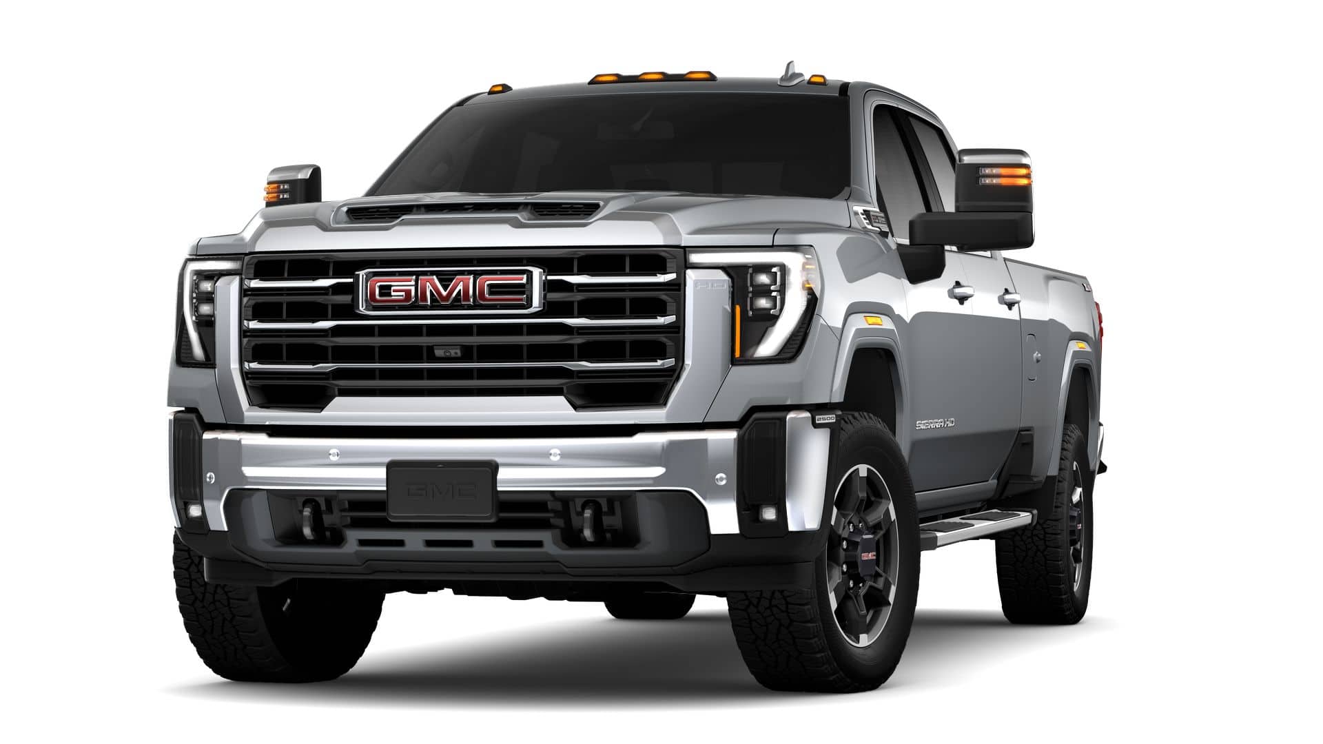 2026 GMC Sierra 2500 HD SLT in Sterling Metallic — front three-quarter view
