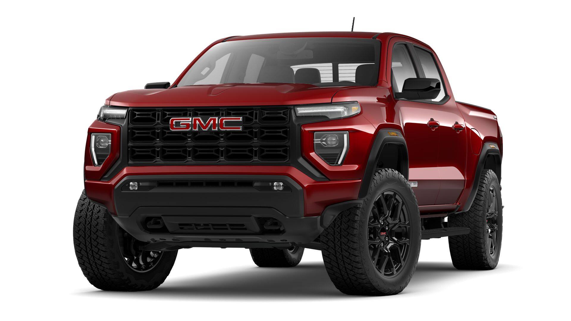 2026 GMC Canyon Elevation in Volcanic Red Tintcoat — front three-quarter view