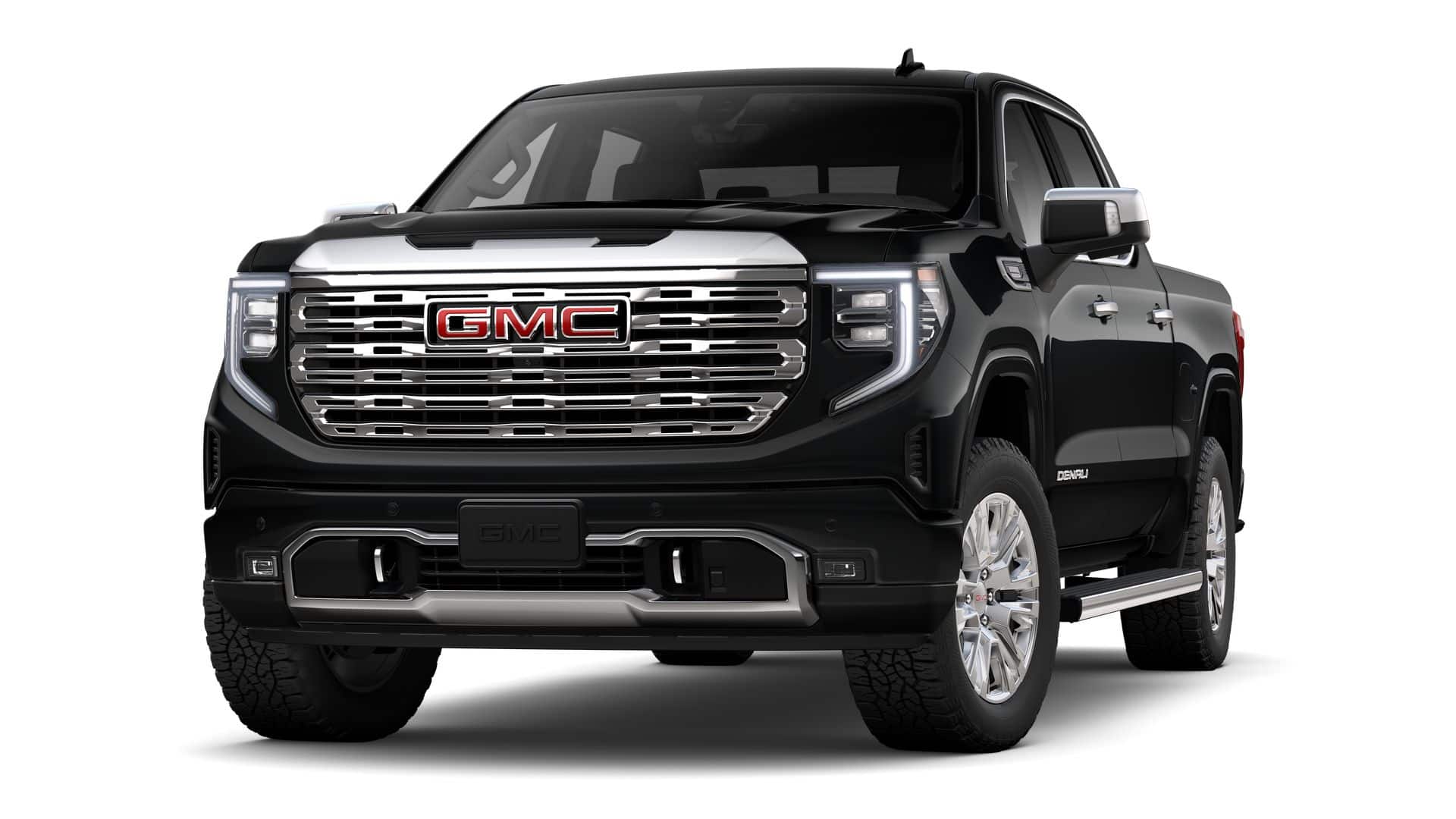 2026 GMC Sierra 1500 Denali in Onyx Black — front three-quarter view