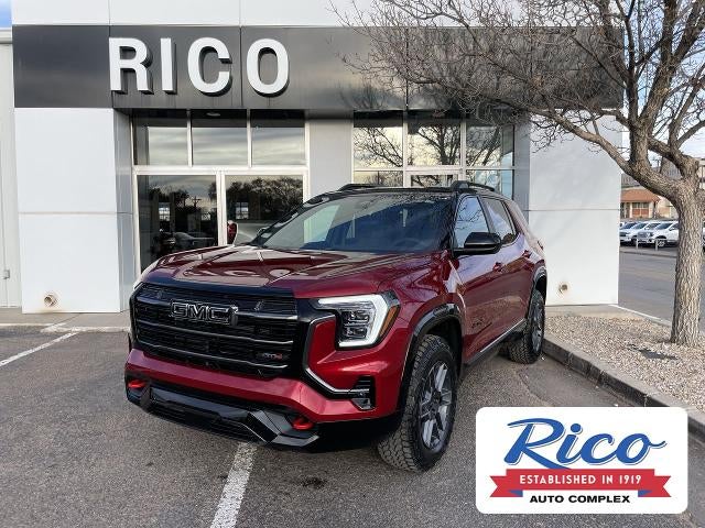 2026 GMC Terrain AT4 in Volcanic Red Tintcoat — front three-quarter view