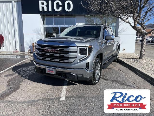 2026 GMC Sierra 1500 SLE in Sterling Metallic — front three-quarter view